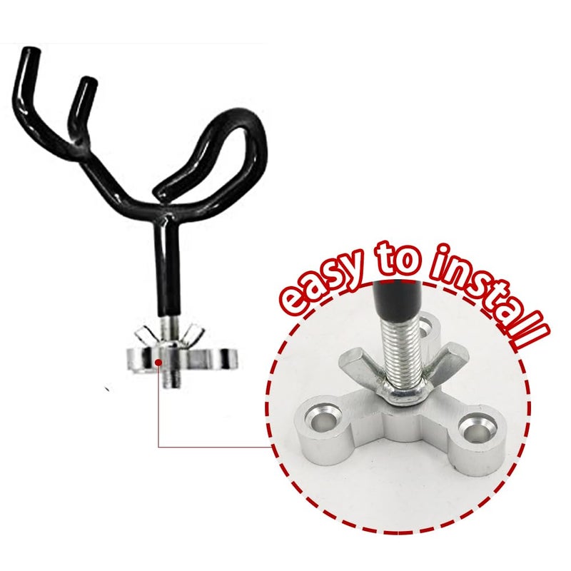 Haida 4PCS Sure Grip Steel 20 Degree Angle Rod Holder with Mounting Base Fishing Rod Holder for Boat, Ship, Yacht and More for Fishing Lovers - Image 4